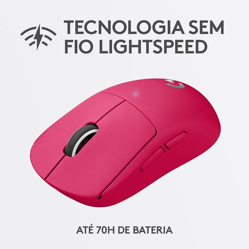 Mouse Gamer Sem Fio Logitech G PRO X | KaBuM!