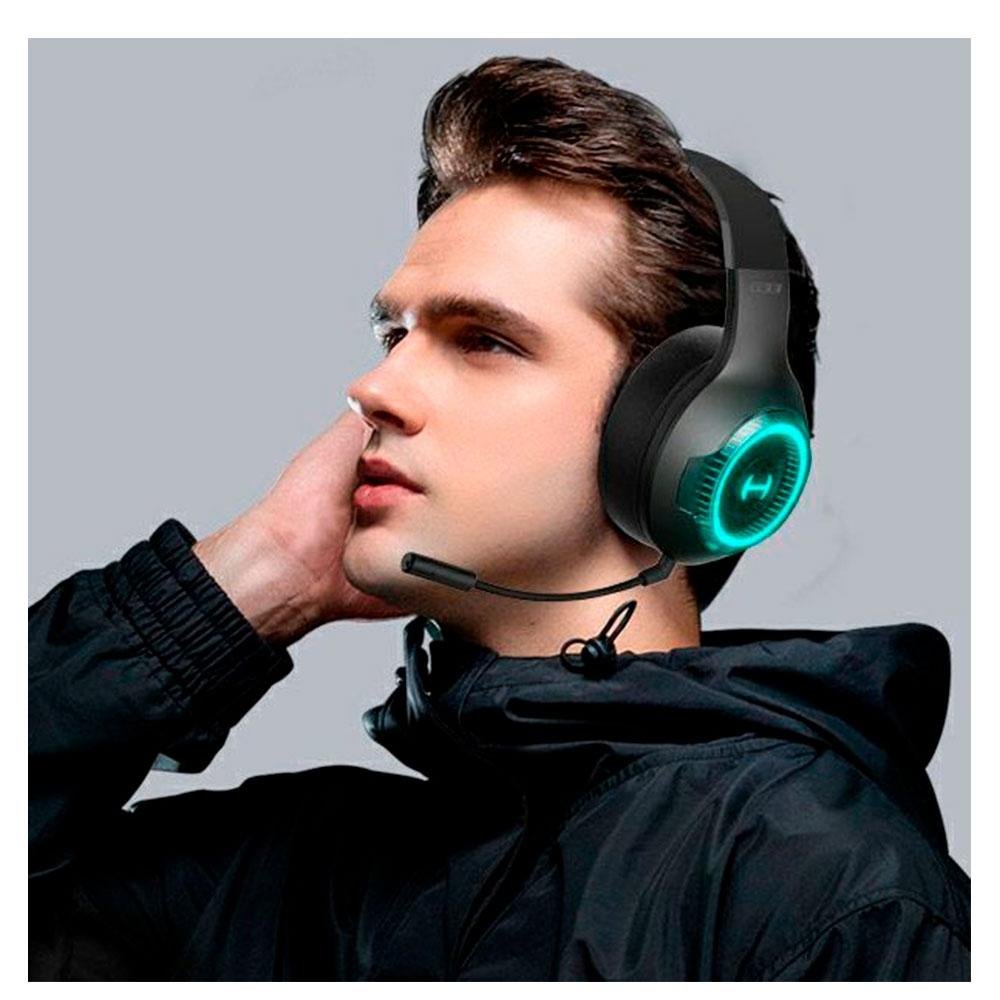 Headset Gamer Edifier Hecate G33BT, RGB, Bluetooth 5.0, USB-C, P3, Drivers 40mm, Preto - G33BT-BK Headset Gamer Edifier Hecate G33BT, RGB, Bluetooth 5.0, USB-C, P3, Drivers 40mm, Preto - G33BT-BK