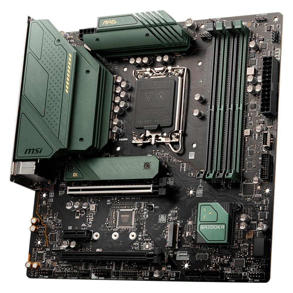 Placa-Mãe MSI MAG B660M Bazooka, Intel LGA 1700, mATX, DDR4, Preto - MAG B660M BAZOOKA DDR4