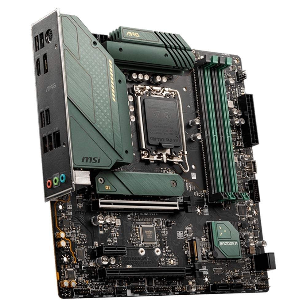 Placa-Mãe MSI MAG B660M Bazooka, Intel LGA 1700, mATX, DDR4, Preto - MAG B660M BAZOOKA DDR4