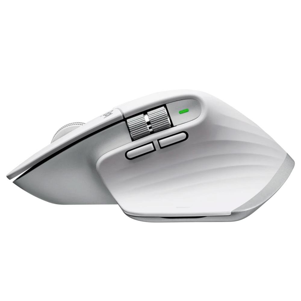 Mouse Sem Fio Logitech MX Master 3S, 8000 DPI, Bluetooth, USB, para Uso em Qualquer Superfície, Clique Silencioso, Cinza - 910-006562
