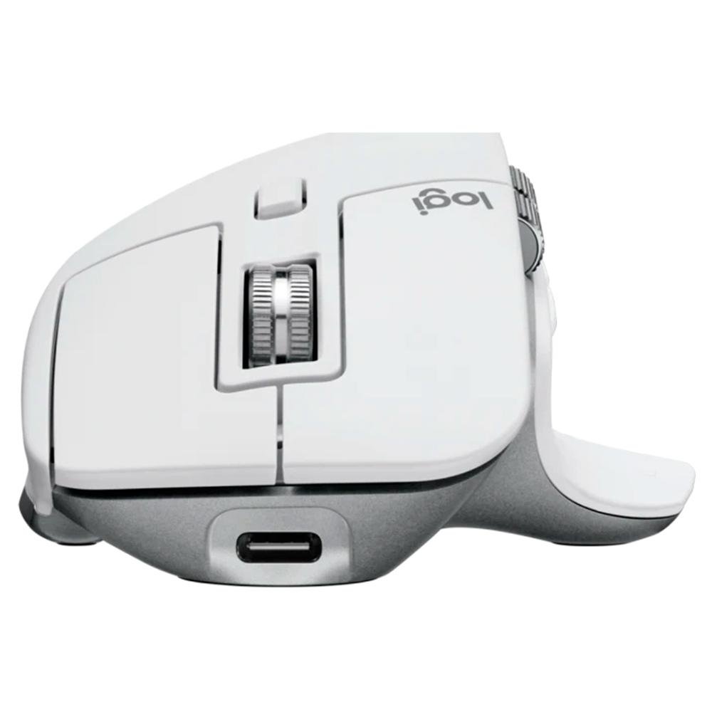 Mouse Sem Fio Logitech MX Master 3S, 8000 DPI, Bluetooth, USB, para Uso em Qualquer Superfície, Clique Silencioso, Cinza - 910-006562