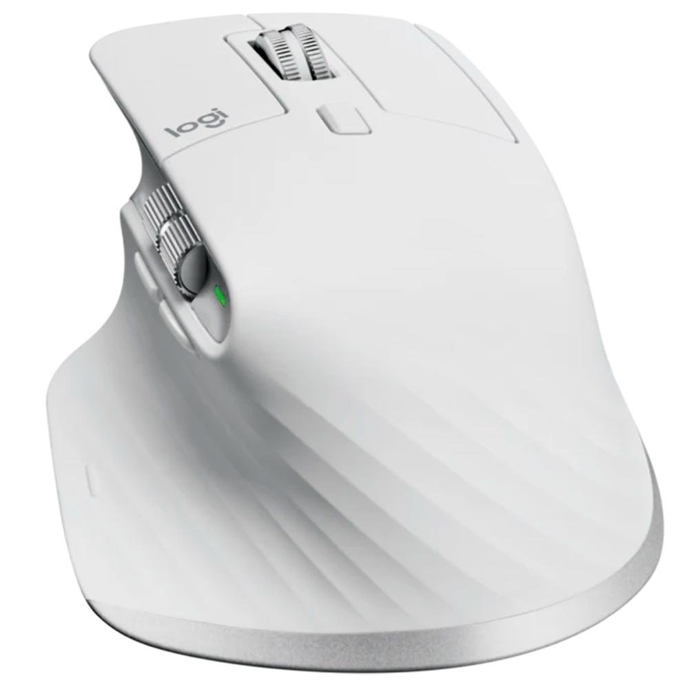 Mouse Sem Fio Logitech MX Master 3S, 8000 DPI, Bluetooth, USB, para Uso em Qualquer Superfície, Clique Silencioso, Cinza - 910-006562