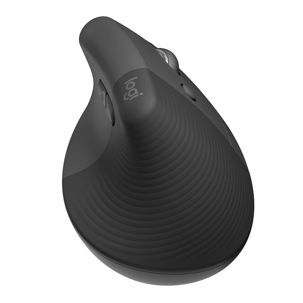 Mouse Sem Fio Logitech Lift, 4000 DPI, 6 Botões, Bluetooth, Ergonômico, USB, Grafite - 910-006466
