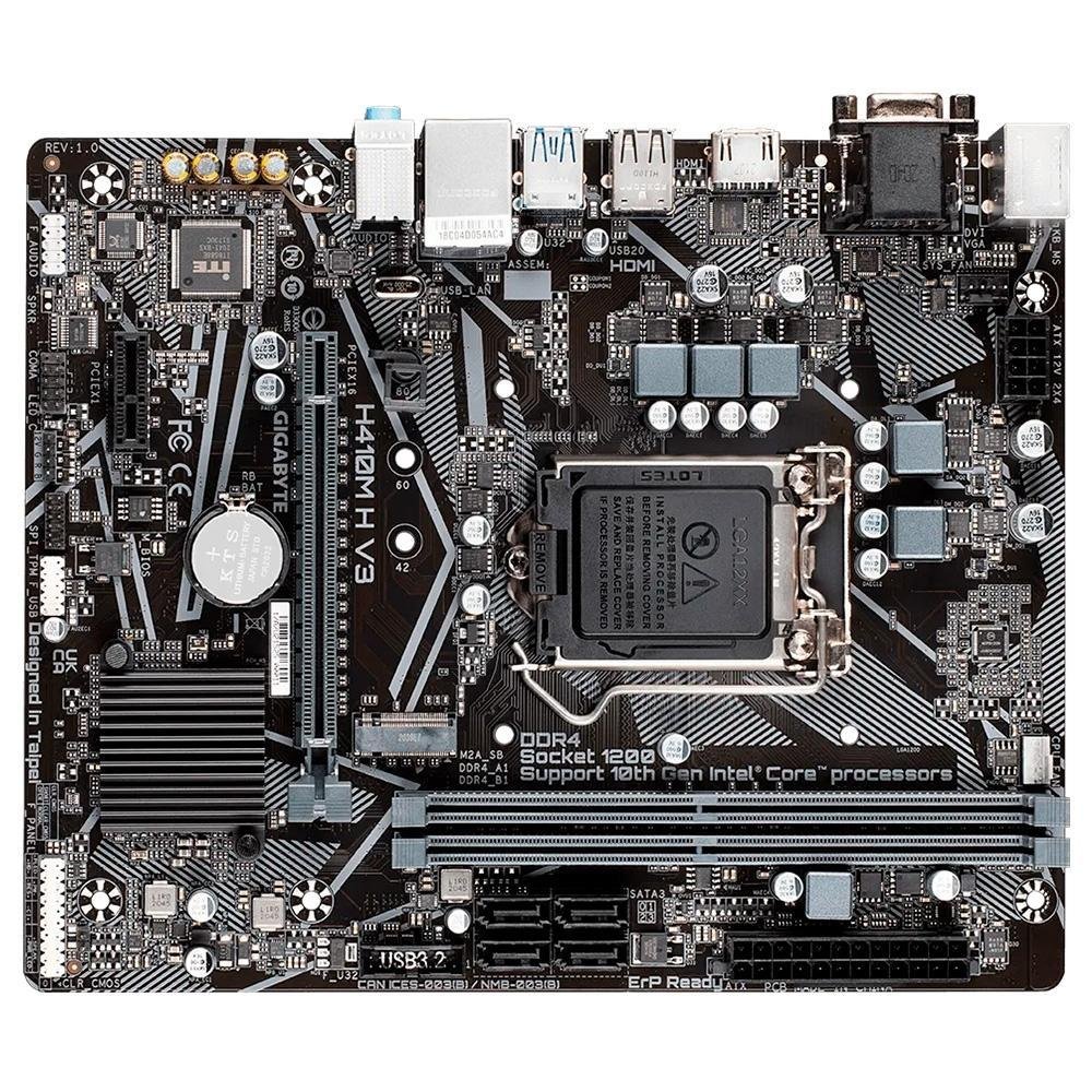 Kit Processador Intel Core i5-10400 + Placa Mãe Gigabyte H410M H