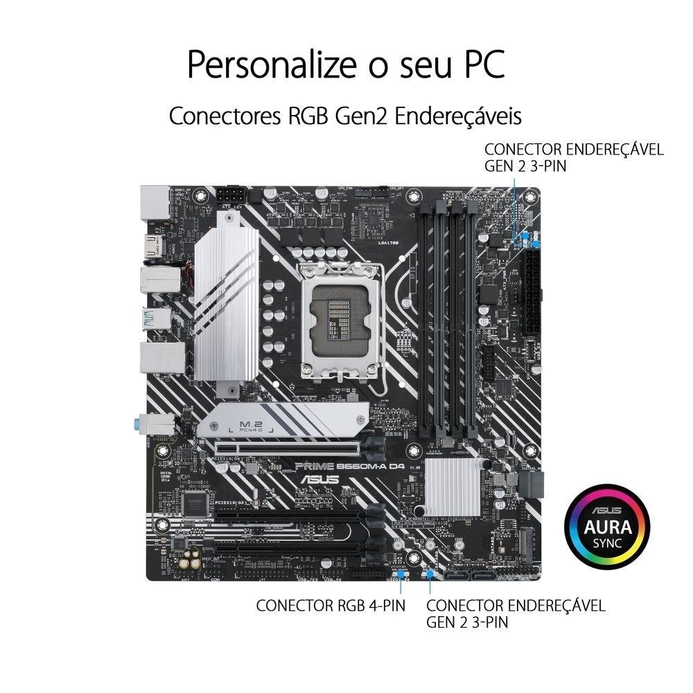 Kit Processador Intel Core i5-12400 + Placa-mãe Asus PRIME B660M-A