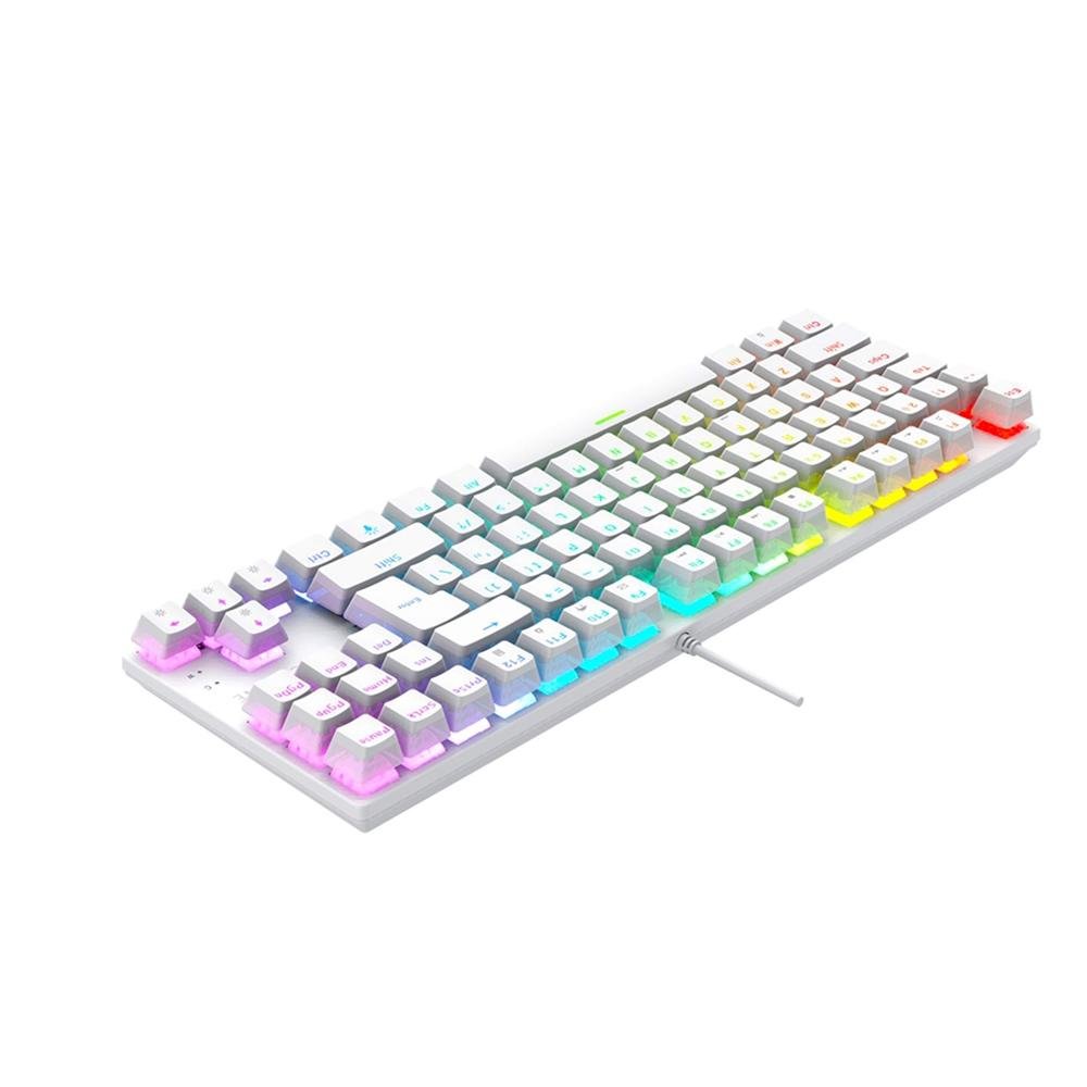 Teclado Mecânico Gamer Force One Keyboard Avro Pro, RGB, Switch Outemu Red, USB, Branco Teclado Mecânico Gamer Force One Keyboard Avro Pro, RGB, Switch Outemu Red, USB, Branco