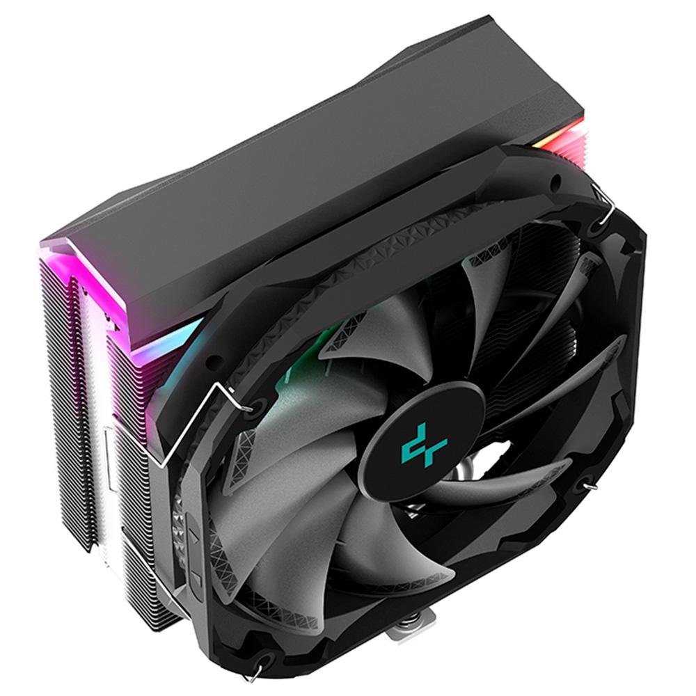 Cooler para Processador Deepcool AS500, RGB, Intel e AMD, 140mm, Preto - R-AS500-BKNLMN-G