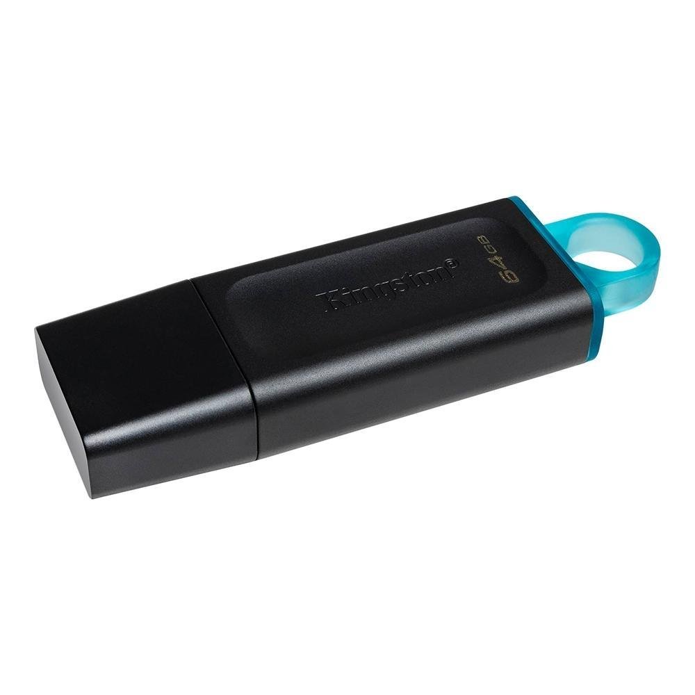 Kit - 3 Pen Drives DataTraveler Exodia 64GB Kingston com Conexão USB 3.2, Preto/Azul - DTX/64GB Kit - 3 Pen Drives DataTraveler Exodia 64GB Kingston com Conexão USB 3.2, Preto/Azul - DTX/64GB