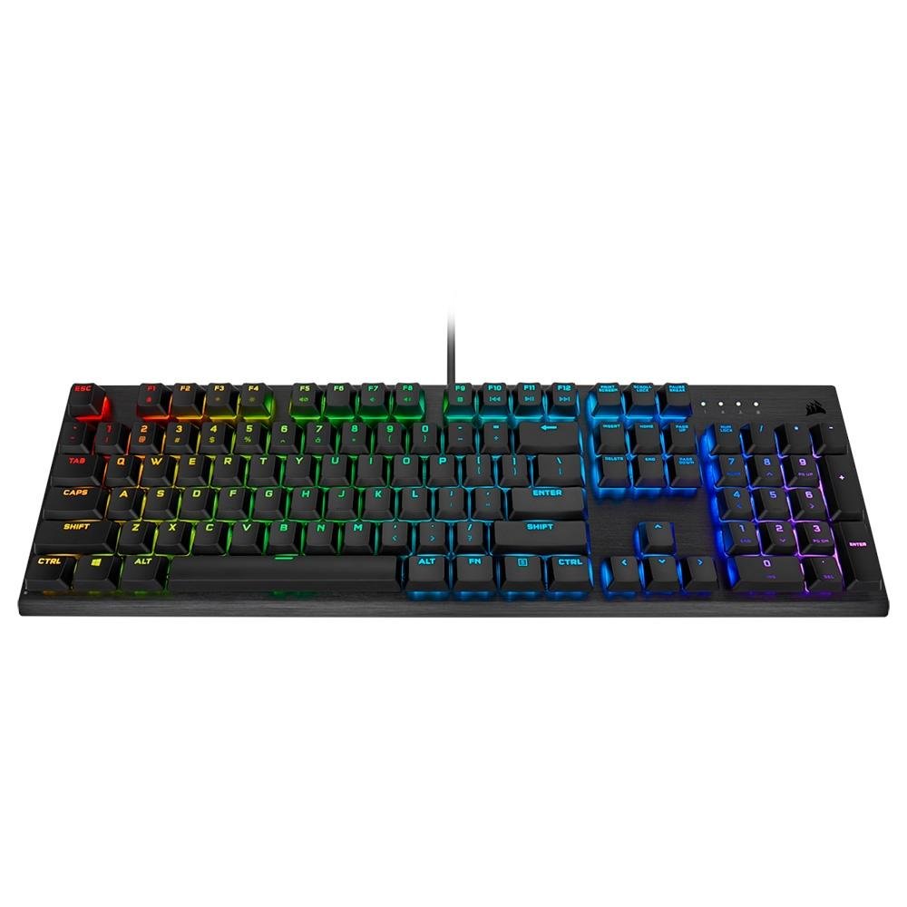 Teclado Mecânico Gamer Corsair K60 PRO, RGB, USB, Switch Cherry Cherry MX Low Profile Speed, Full Size - CH-910D018-NA Teclado Mecânico Gamer Corsair K60 PRO, RGB, USB, Switch Cherry Cherry MX Low Profile Speed, Full Size - CH-910D018-NA