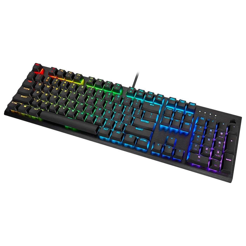 Teclado Mecânico Gamer Corsair K60 PRO, RGB, USB, Switch Cherry Cherry MX Low Profile Speed, Full Size - CH-910D018-NA Teclado Mecânico Gamer Corsair K60 PRO, RGB, USB, Switch Cherry Cherry MX Low Profile Speed, Full Size - CH-910D018-NA