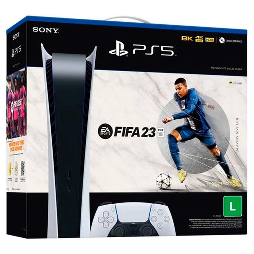 Console Sony PS5 Edição Digital + FIFA 23 Console Sony PS5 Edição Digital + FIFA 23