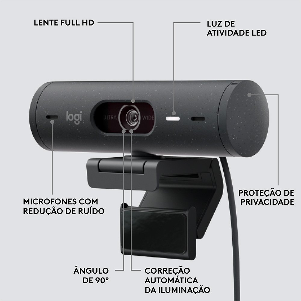 Logicool BRIO 500 ピンク Webcam Full HD Logitech Brio 500 - Rosa