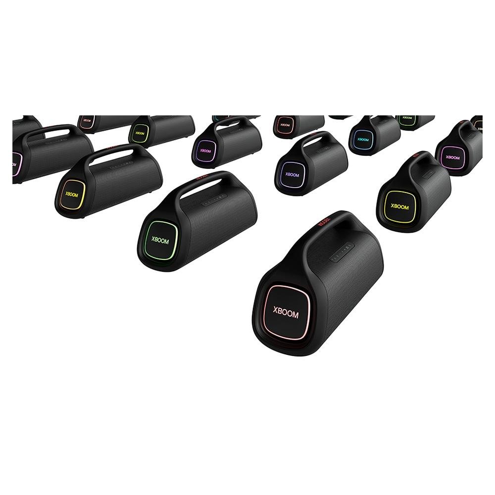 Caixa de Som LG Portátil Boombox Xboom Go, Bluetooth, LED, 80W RMS, À prova de Água, Até 24 Hrs de Bateria, Iluminação de Palco, Preto - XG9
