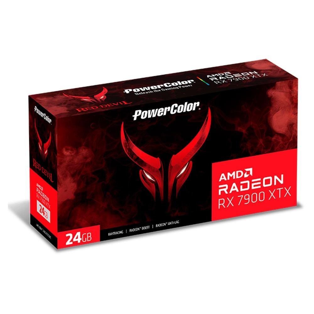 美品！POWERCOLOR AMD RADEON RX 7900 XTX Placa De Vídeo AMD Power Color RX 7900 XTX Red Devil 24GB - Peças