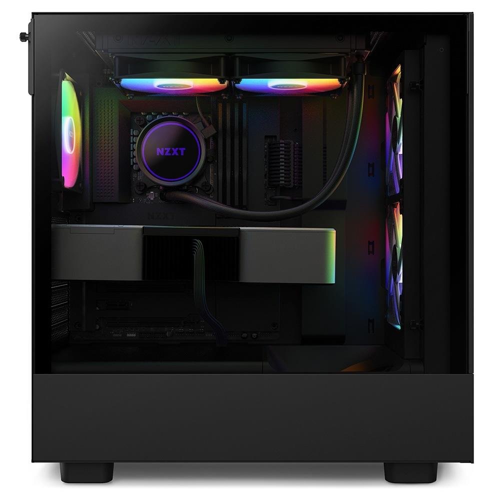 Gabinete NZXT H5 Flow RGB, Fans RGB | KaBuM!
