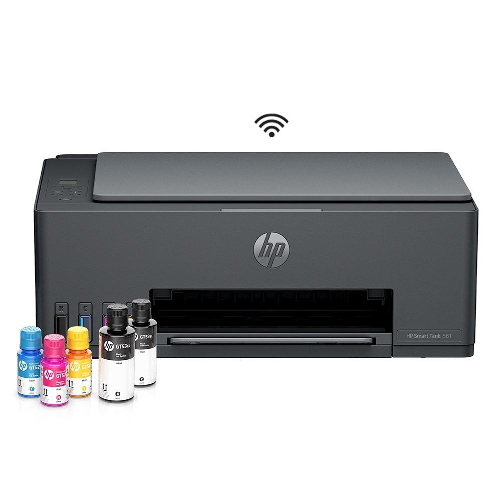Impressora Multifuncional Tanque de Tinta HP Smart Tank 581 Colorida Wi-Fi (4A8D5A#AK4)
