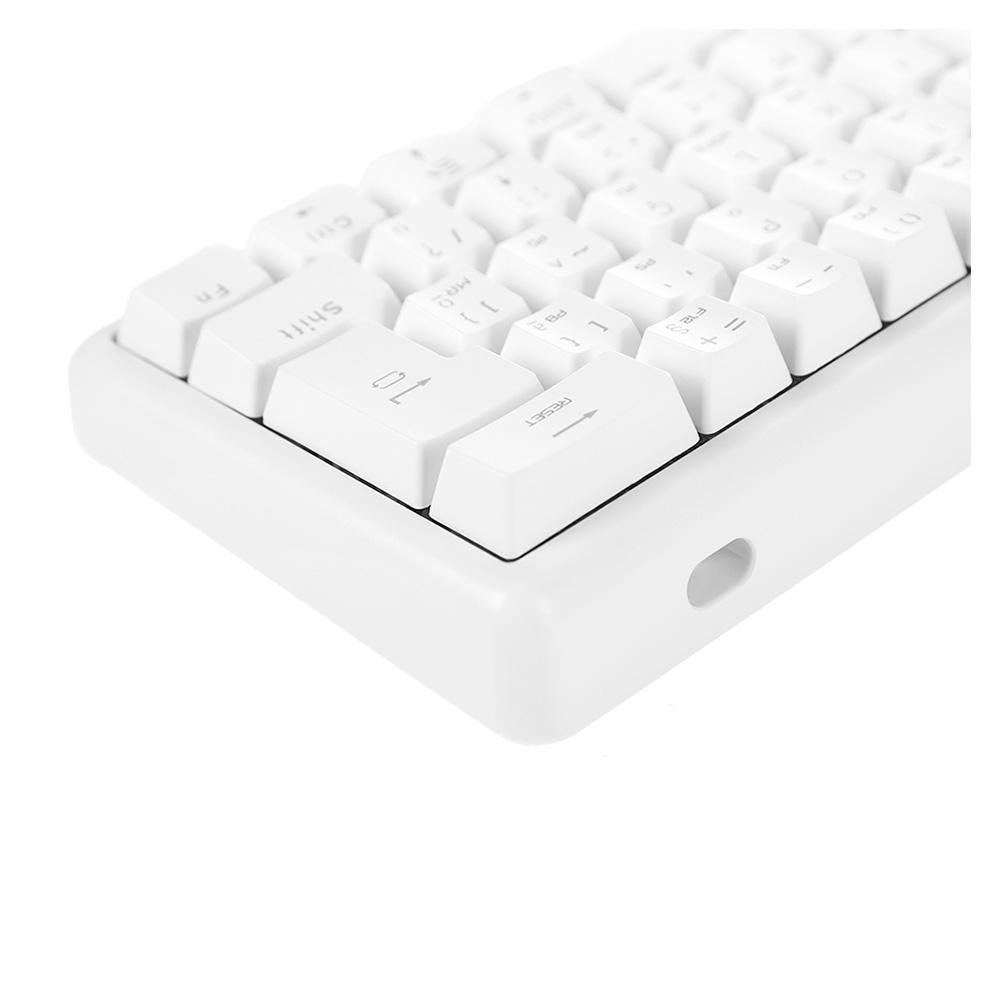 Teclado Sem Fio Gamer Motospeed, RGB, Wireless e Bluetooth, Switch Brown, US, Branco - SK66