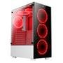 Gabinete Gamer Rise Mode Glass 06x, Mid Tower, ARGB, ATX, Lateral e Frente em Vidro, 6x Fans, Branco - RM-CA-06XW-ARGB