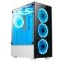 Gabinete Gamer Rise Mode Glass 06x, Mid Tower, ARGB, ATX, Lateral e Frente em Vidro, 6x Fans, Branco - RM-CA-06XW-ARGB