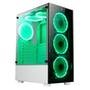 Gabinete Gamer Rise Mode Glass 06x, Mid Tower, ARGB, ATX, Lateral e Frente em Vidro, 6x Fans, Branco - RM-CA-06XW-ARGB