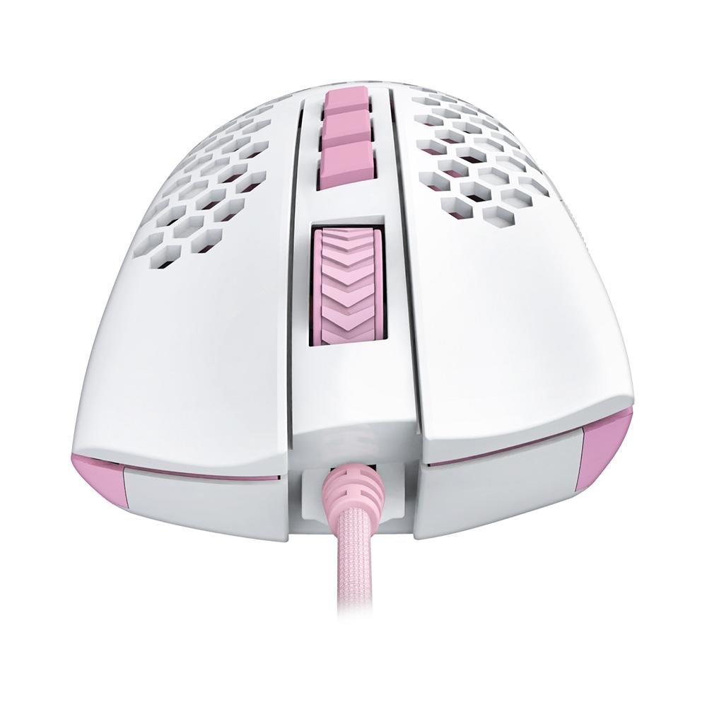 Mouse Gamer Redragon Storm RGB, 12400 DPI, 8 Botões, Branco e Rosa - M808WP-RGB