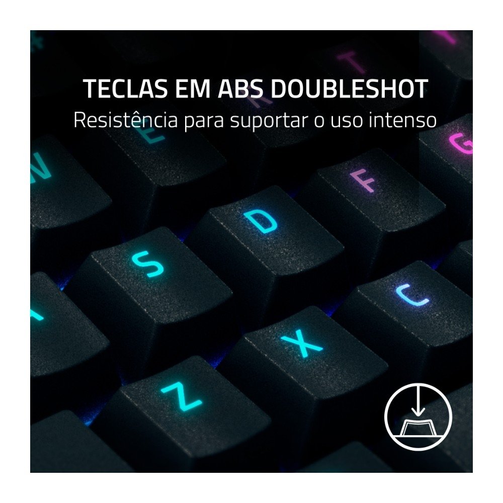 Teclado Gamer Razer Blackwidow V4 PRO, com Fio, Chroma RGB, Switch Green, Layout US - RZ03-04680200