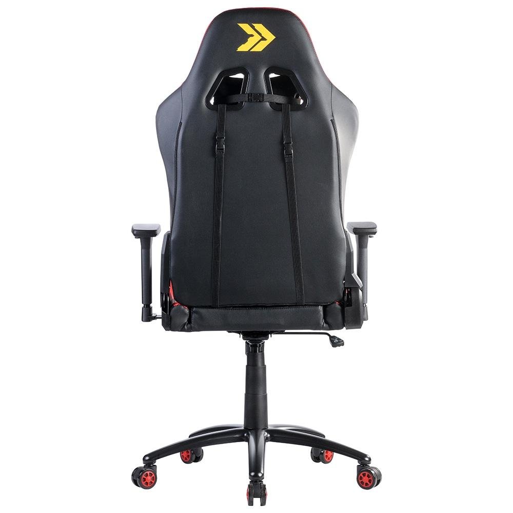 Cadeira Gamer KBM! GAMING Hailstorm CG450, Preta e Vermelha, Com Almofadas, Reclinável, Descanso de Braço 2D - KGCG450PTVM