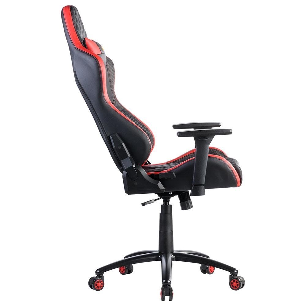 Cadeira Gamer KBM! GAMING Hailstorm CG450, Preta e Vermelha, Com Almofadas, Reclinável, Descanso de Braço 2D - KGCG450PTVM