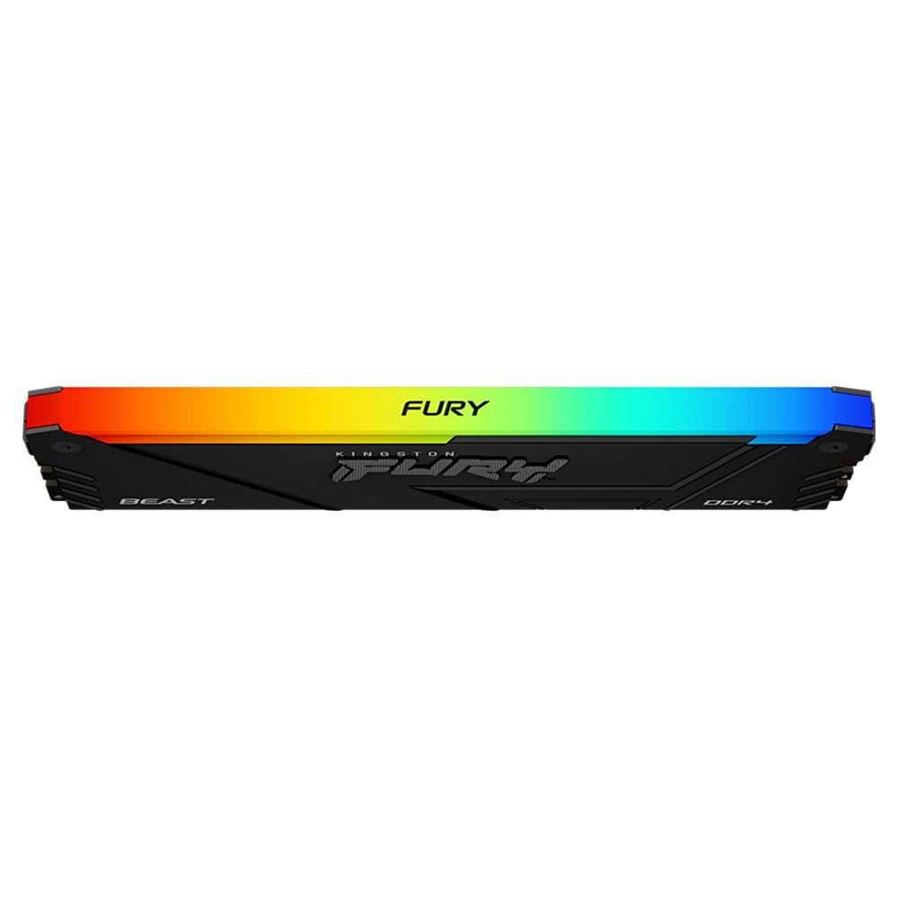 Memória RAM Kingston Fury Beast, RGB, 128GB (4x32GB), 3600MHz, DDR4, CL17, Preto - KF436C18BB2AK4/128