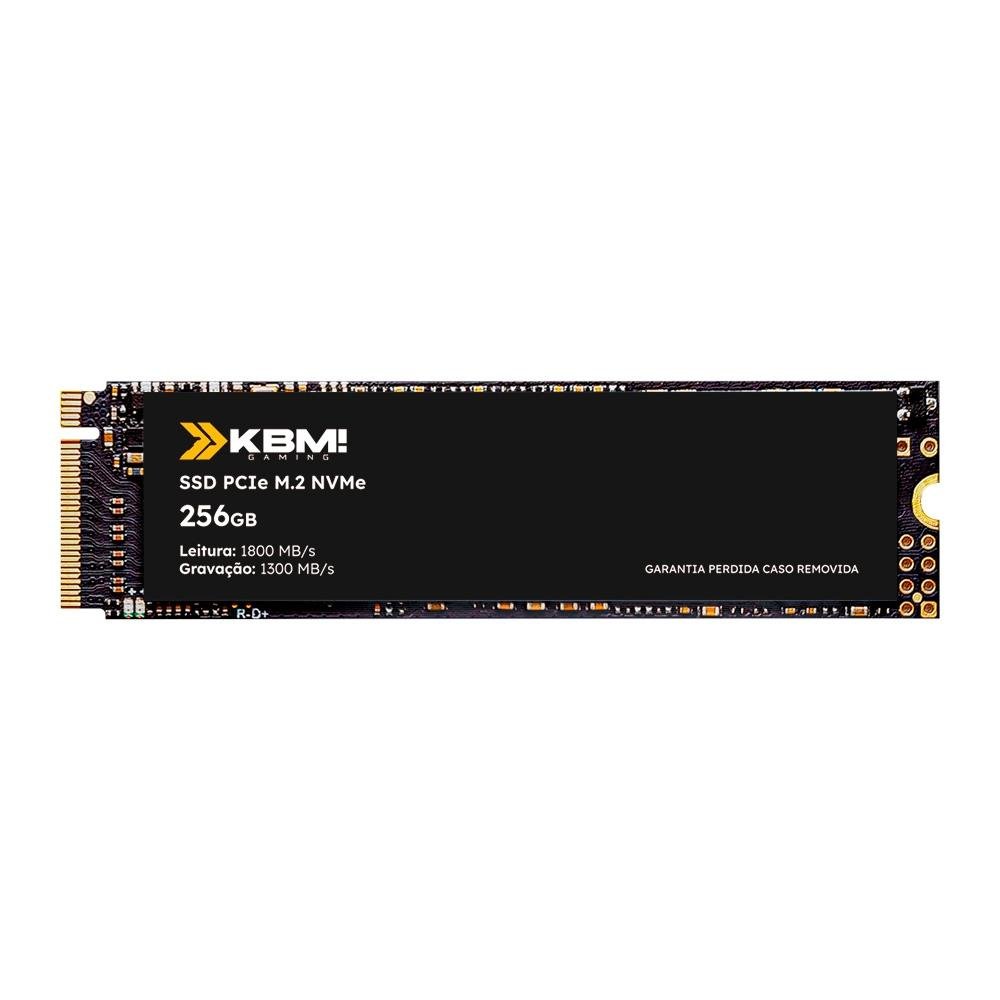SSD KBM! Gaming, 256GB, M.2 NVMe, PCIe, Leitura 1800 MB/s, Gravação 1300 MB/s, Preto - KGSSD300256 SSD KBM! Gaming, 256GB, M.2 NVMe, PCIe, Leitura 1800 MB/s, Gravação 1300 MB/s, Preto - KGSSD300256