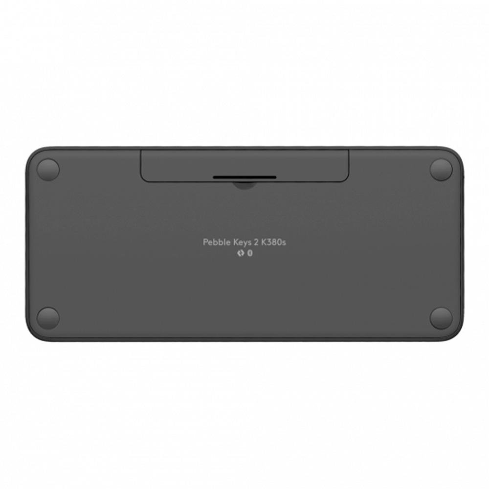 Teclado Sem Fio Logitech, Bluetooth e USB, Pebble Keys 2 K380s, Easy-Switch e Pilha Inclusa, Grafite - 920-011789