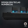 Teclado Gamer Sem Fio Logitech G Pro X com design TKL, Layout US, RGB LIGHTSYNC e Switch Exclusivo GX Brown Tactile, Preto- 920-012127