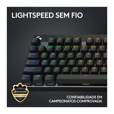 Teclado Logitech G Pro X TKL Sem Fio | KaBuM!