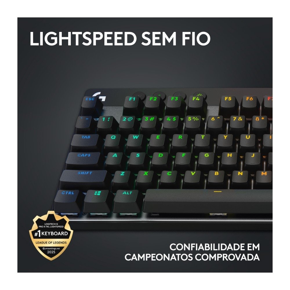 Teclado Logitech G Pro X TKL Sem Fio | KaBuM!