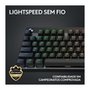 Teclado Gamer Sem Fio Logitech G Pro X com design TKL, Layout US, RGB LIGHTSYNC e Switch Exclusivo GX Brown Tactile, Preto- 920-012127