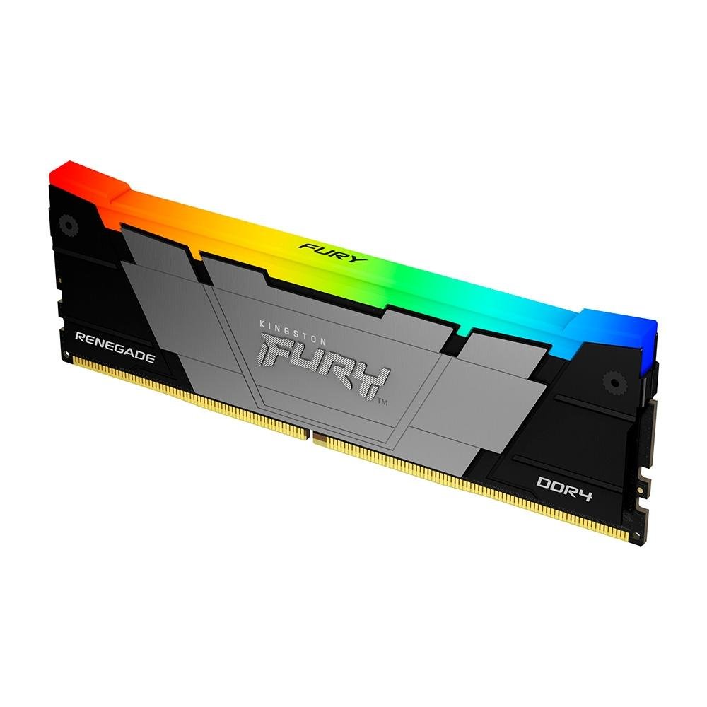 Memória RAM Kingston Fury Renegade, RGB, 16GB, DDR4, (2x8GB), 3600MHz, CL16, Preto - KF436C16RB2AK2/16 Memória RAM Kingston Fury Renegade, RGB, 16GB, DDR4, (2x8GB), 3600MHz, CL16, Preto - KF436C16RB2AK2/16