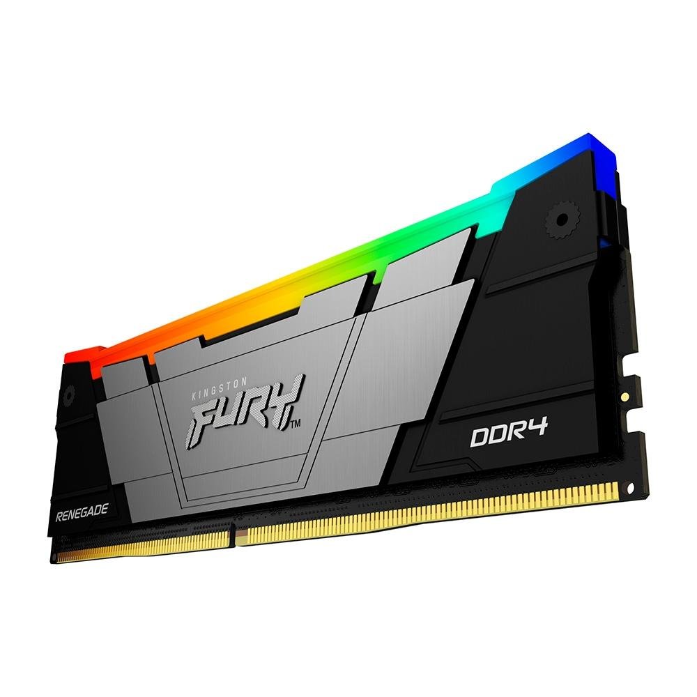 Memória RAM Kingston Fury Renegade, RGB, 16GB, DDR4, (2x8GB), 3600MHz, CL16, Preto - KF436C16RB2AK2/16 Memória RAM Kingston Fury Renegade, RGB, 16GB, DDR4, (2x8GB), 3600MHz, CL16, Preto - KF436C16RB2AK2/16