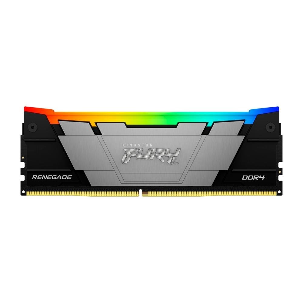 Memória RAM Kingston Fury Renegade, RGB, 16GB, DDR4, (2x8GB), 3600MHz, CL16, Preto - KF436C16RB2AK2/16 Memória RAM Kingston Fury Renegade, RGB, 16GB, DDR4, (2x8GB), 3600MHz, CL16, Preto - KF436C16RB2AK2/16