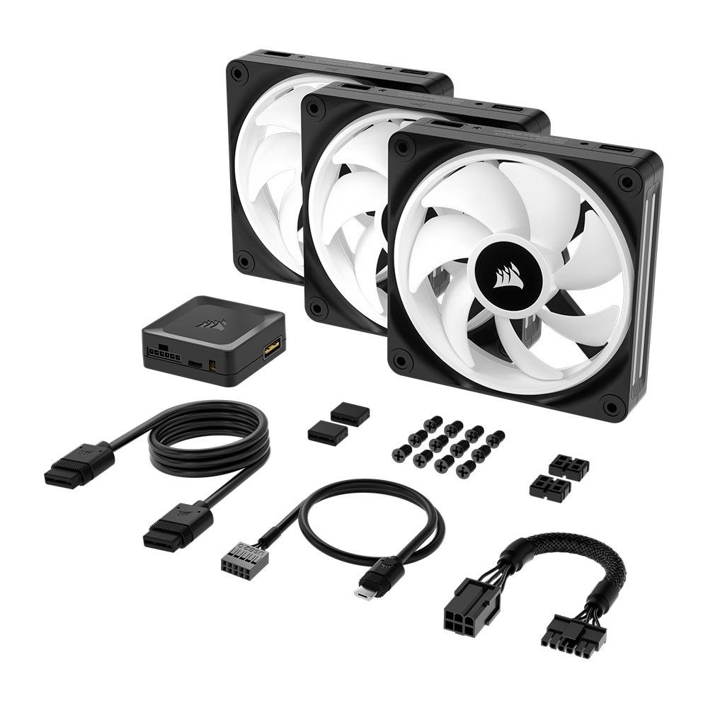 Corsair iCUE LINK QX120 RGB 3個セット Kit Cooler FAN 3 Un Corsair QX120 | KaBuM!