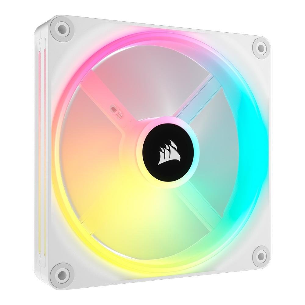 Kit Com 2 Ventoinhas Corsair iCUE LINK QX140, 140mm, RGB, Branco - CO-9051008-WW