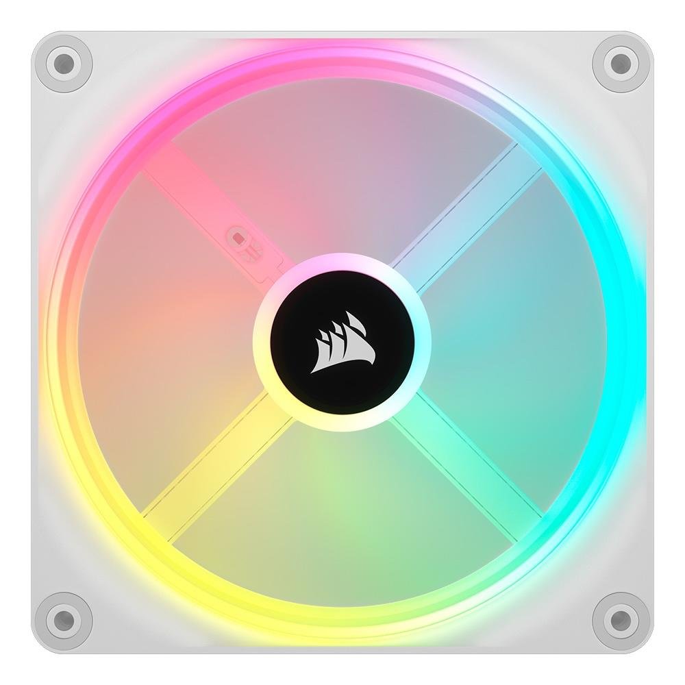 Kit Com 2 Ventoinhas Corsair iCUE LINK QX140, 140mm, RGB, Branco - CO-9051008-WW