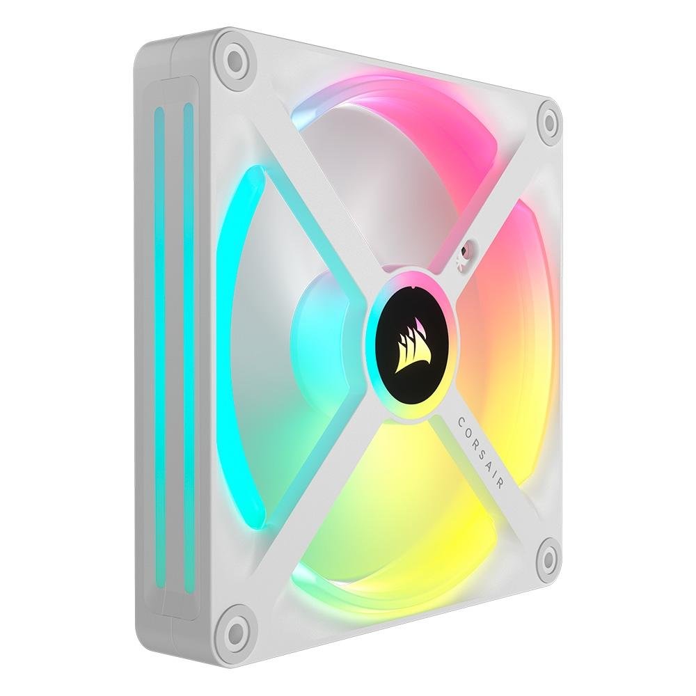 Kit Com 2 Ventoinhas Corsair iCUE LINK QX140, 140mm, RGB, Branco - CO-9051008-WW