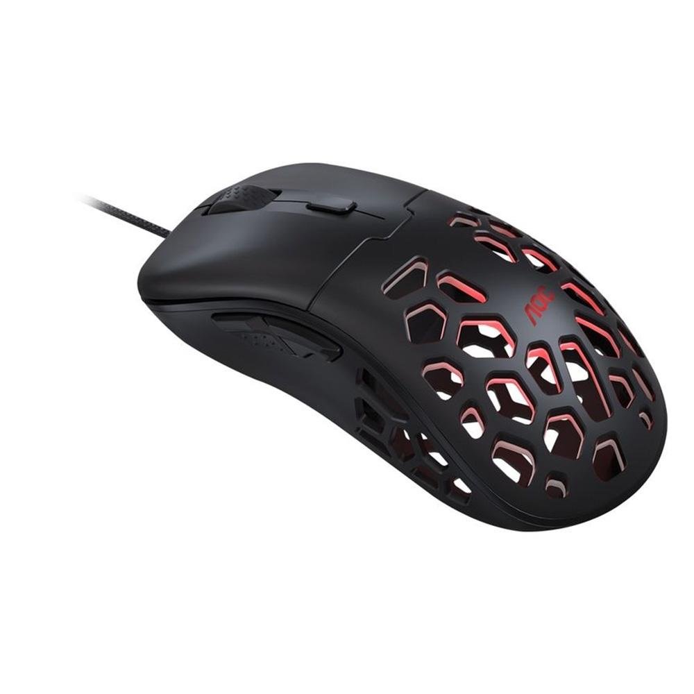 Mouse Gamer AOC GM510, RGB, 16000 DPI, 6 Botões, Preto - GM510B/FG