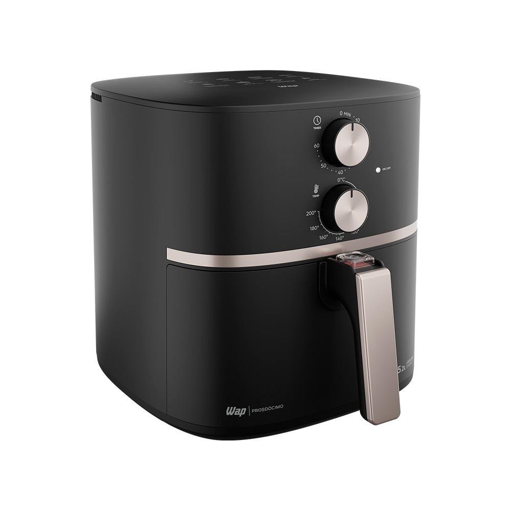 Fritadeira Air Fry Sem Óleo WAP Grand Family, 5.2L, 1500W, Com Cesto e Grelha, Removíveis e Duplo Revestimento Antiaderente, 127V - FW009539 Fritadeira Air Fry Sem Óleo WAP Grand Family, 5.2L, 1500W, Com Cesto e Grelha, Removíveis e Duplo Revestimento Antiaderente, 127V - FW009539