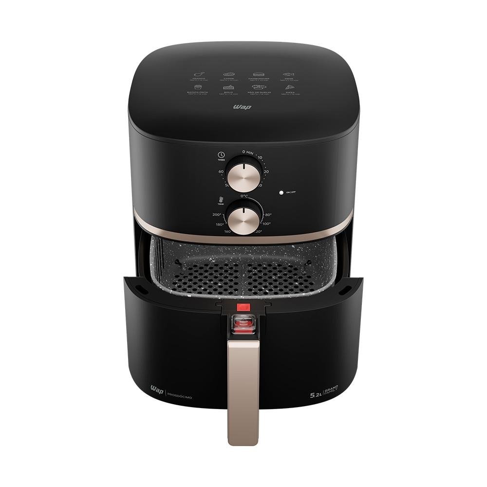 Fritadeira Air Fry Sem Óleo WAP Grand Family, 5.2L, 1500W, Com Cesto e Grelha, Removíveis e Duplo Revestimento Antiaderente, 127V - FW009539 Fritadeira Air Fry Sem Óleo WAP Grand Family, 5.2L, 1500W, Com Cesto e Grelha, Removíveis e Duplo Revestimento Antiaderente, 127V - FW009539