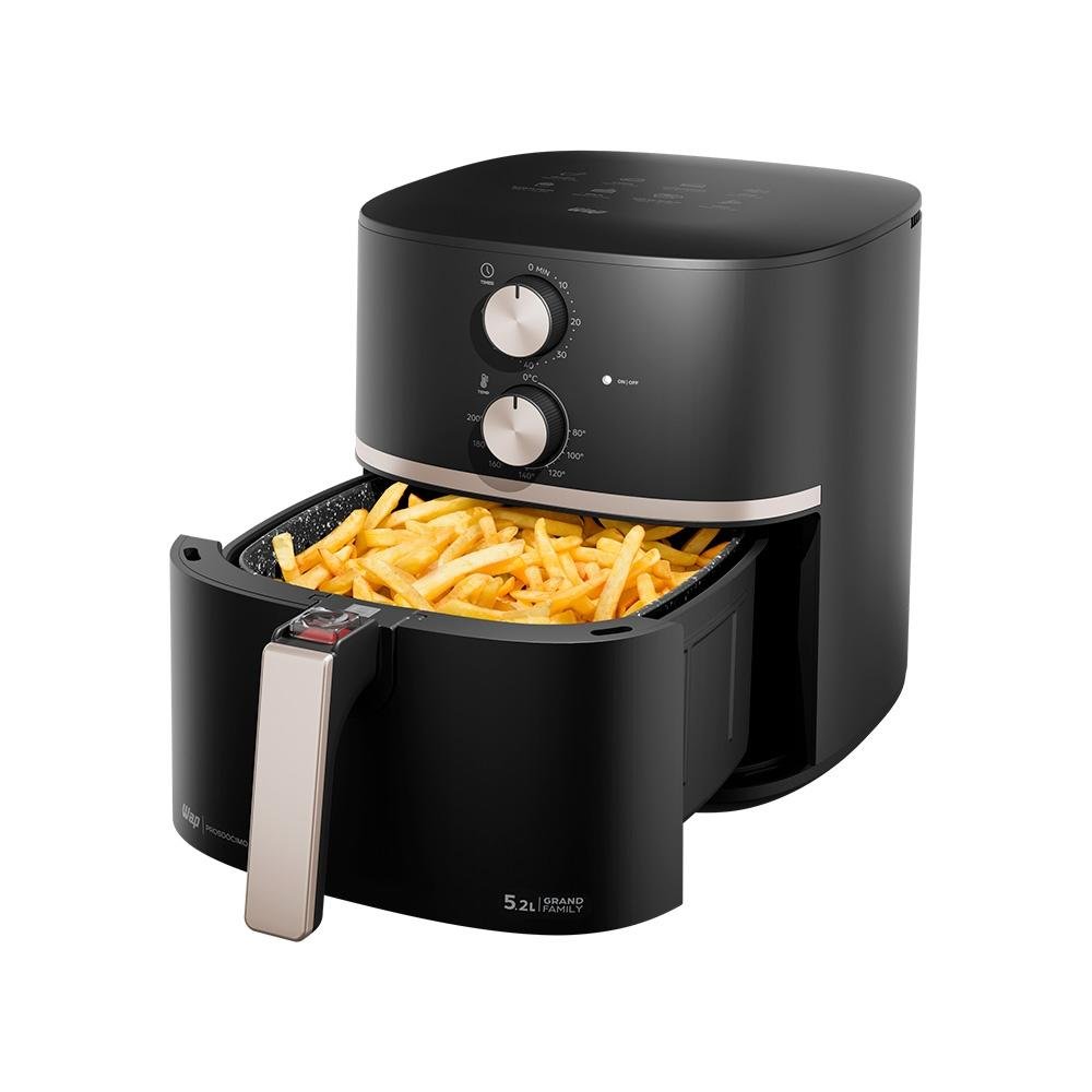 Fritadeira Air Fry Sem Óleo WAP Grand Family, 5.2L, 1500W, Com Cesto e Grelha, Removíveis e Duplo Revestimento Antiaderente, 127V - FW009539 Fritadeira Air Fry Sem Óleo WAP Grand Family, 5.2L, 1500W, Com Cesto e Grelha, Removíveis e Duplo Revestimento Antiaderente, 127V - FW009539