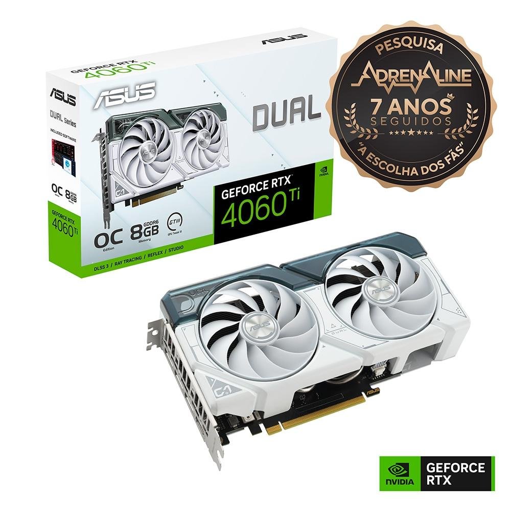 Placa de Vídeo RTX 4060 TI DUAL O8G | KaBuM!
