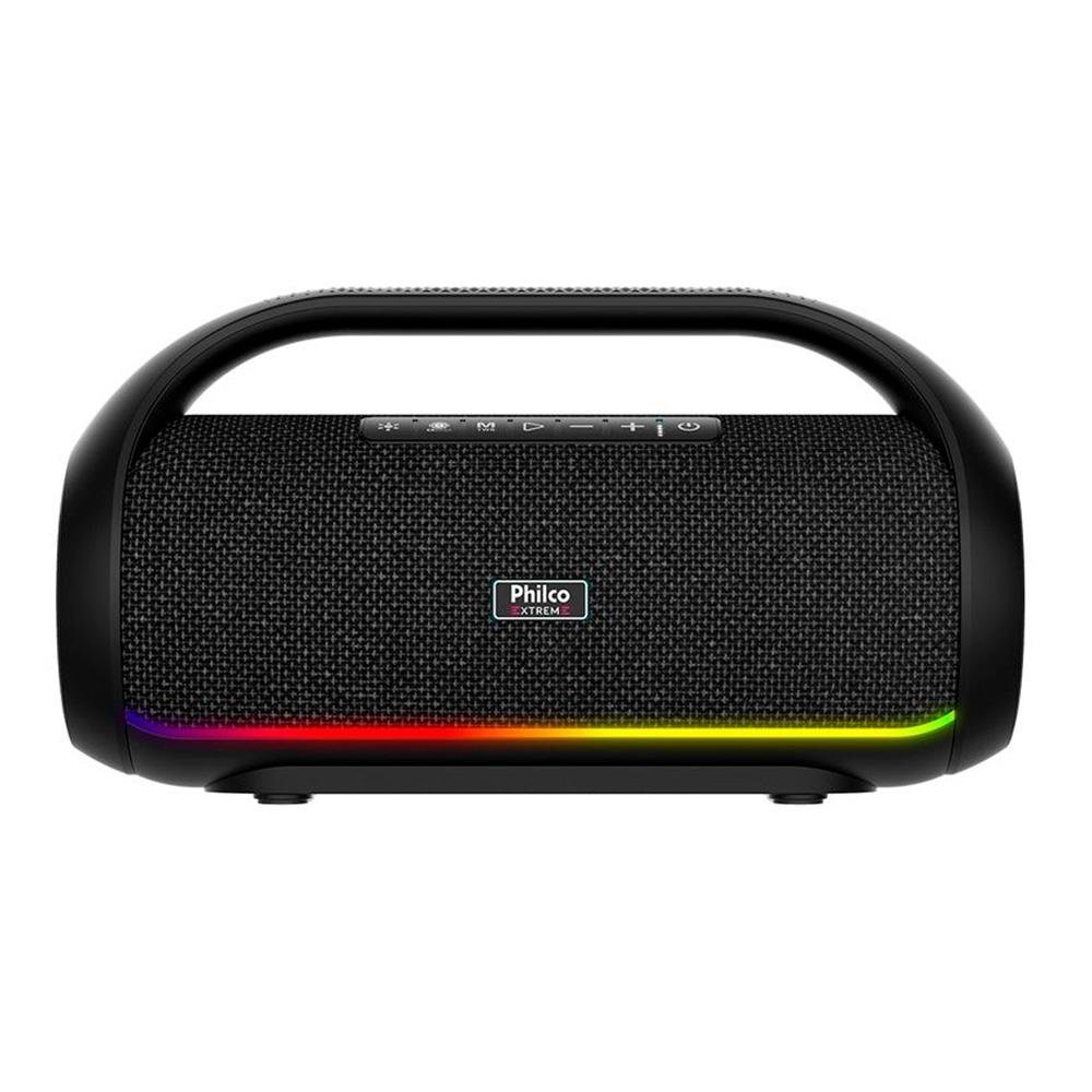 Caixa de Som Bluetooth Philco Extreme PBS220BT, 220W RMS, IPX5 Resistente à Água, Preto - 56603791 Caixa de Som Bluetooth Philco Extreme PBS220BT, 220W RMS, IPX5 Resistente à Água, Preto - 56603791