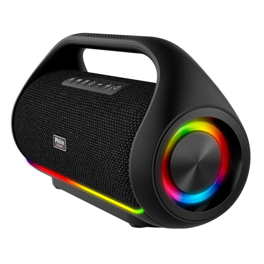 Caixa de Som Bluetooth Philco Extreme PBS220BT, 220W RMS, IPX5 Resistente à Água, Preto - 56603791 Caixa de Som Bluetooth Philco Extreme PBS220BT, 220W RMS, IPX5 Resistente à Água, Preto - 56603791